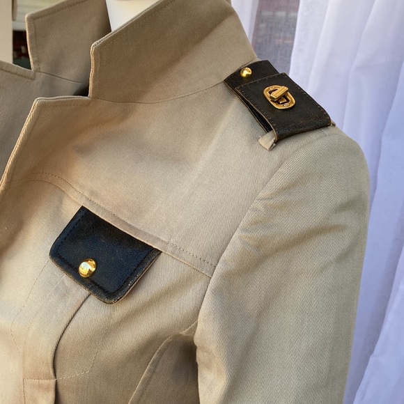 Authentic Roberto Cavalli Jacket Tan size 0-4  XS - Picture 8 of 15